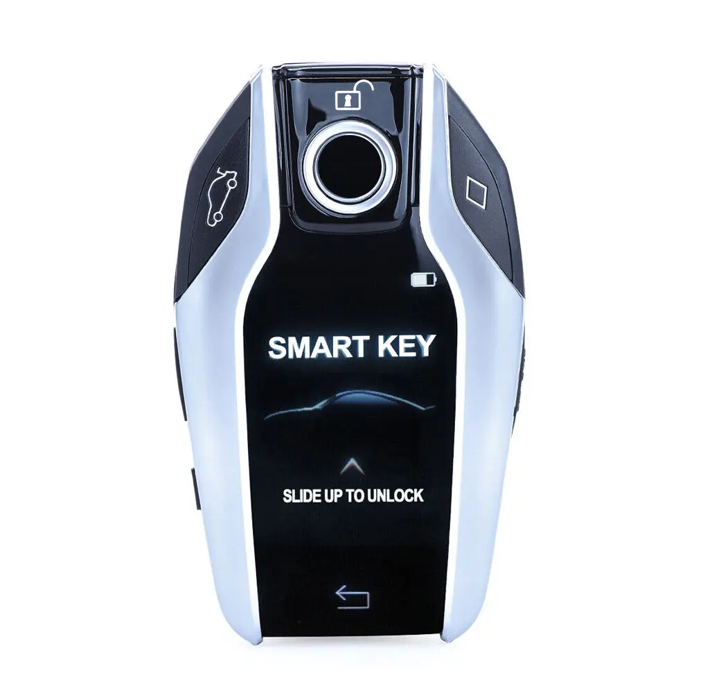 BMW LCD Screen Smart Car Key Replacement Accessory, 2012-2018 Compatible, 4B CAS4-CAS4+ EWS5 FEM Support, 315 MHz Chip, Rechargeable Pre-Tested Unit with OEM Board, Car Key Accessory, Remote Access