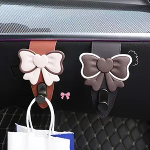 Car Hooks Color-Blocked Bowknot Cute Girls' Decorative Front Seat Passenger Glove Box Hidden Car Hook, Stylish & Functional Accessory, Car Interior Accessories Girls