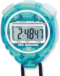 Accusplit A601XAQ Pro Survivor Visual Stopwatch with Aqua Case, Sports & Outdoor Timers Accessory, Visual Stopwatches & Timers