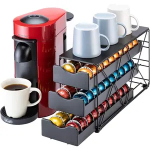 for  Pod Holder Vertuo Pod Drawer Large Mullti Tier Coffee Pod Holder(3 Tier (60Pods Capacity))