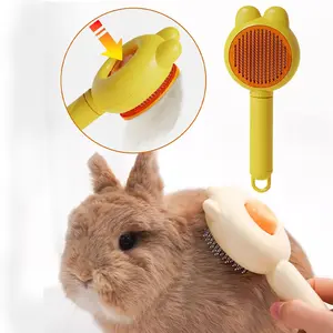 Small Animal Rabbit Fur Brush, Long Hair Rabbit Comb, Massage De-Tangling Needle Comb, Pet Grooming Brush, Hamster Cat Dog Combs, Random Color, Grooming Tools