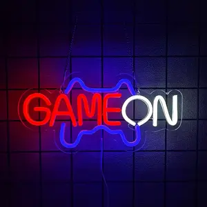 Gaming Neon Sign, Game On Neon Sign for Game Room Decor, Game Room Decorations -  Game Neon Sign for Teen Boy Room Decor, Gamer Wall Decor - Best Gamer Gifts for Boys, Kids