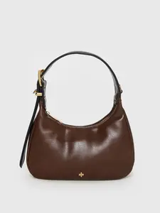 Women Gigi Shoulder Bag Chocolate Stylish Handbag with Adjustable Strap Gold Hardware for Everyday Use