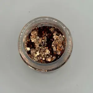 Vintage Chunky Glitter | Metallic Rose Gold Mix | High Temp 400°F, Solvent Resistant Premium Glitter
