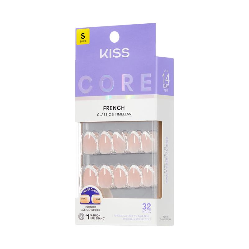KISS CORE French Press On Glue Nails – Passionate