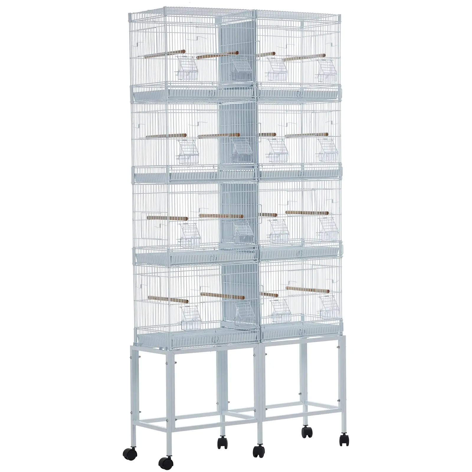Bird Cage,Roof Top Cage, Wrought Iron Feeding Bird Cage with Stand, for Parakeet,Cockatiels Conures Lovebirds Parrots