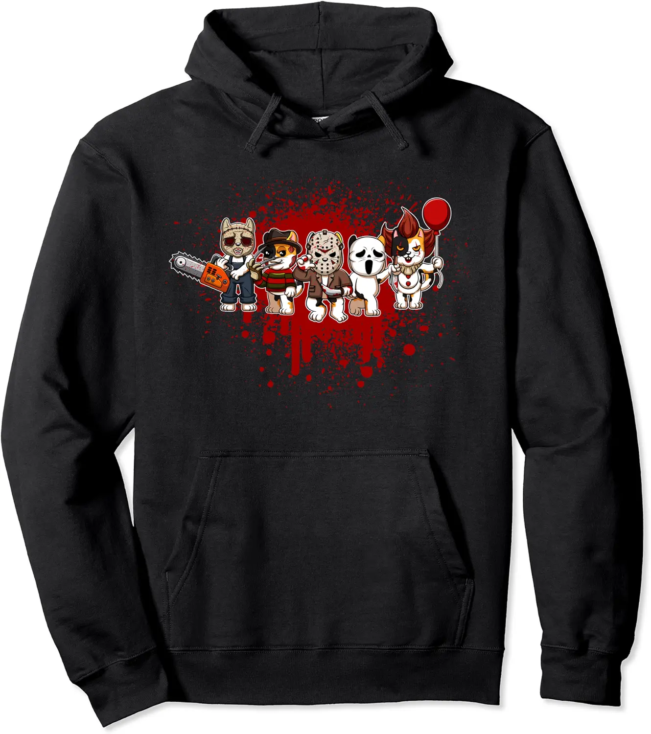 My Little Horror Crew - Halloween Calico Cat Pullover Hoodie - Dilpreetka Shop 63B0BK5J5HBJ