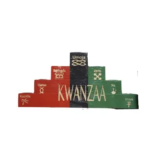 RBG Kwanzaa Kinara with Symbols and Swahili Principles