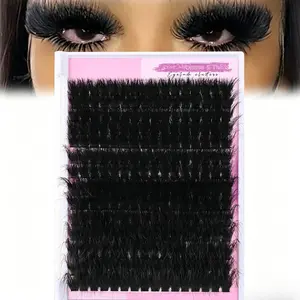 INSPEAUTY 200D Volume Lash Clusters, 12-25mm Wispy Thick Individual Eyelashes, 224 Pcs DIY Eyelash Extensions
