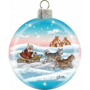 G.Debrekht  Holiday Splendor Glass Northern Light Ball 3.5 in. - Glass Ornament