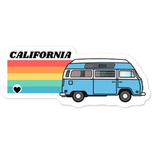 Cali Blue Bus California Sticker