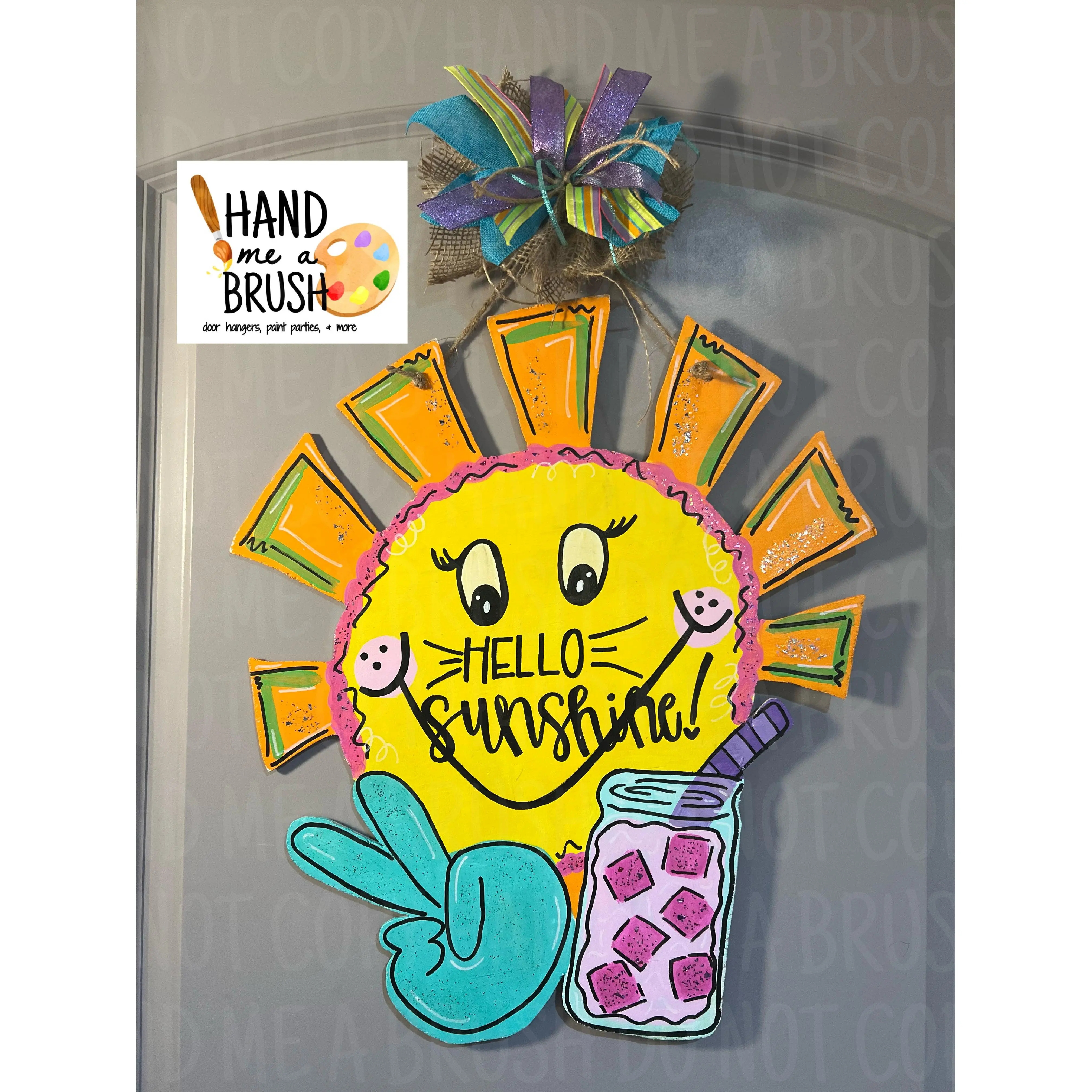 Funky Sun Door Hanger