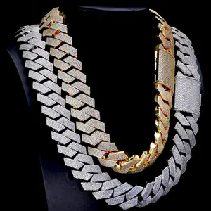 15mm Six rows Full Diamond Shap Cuban Chain Necklaces For Men Women Iced Out Chain Hip Hop Goth Jewelry Free Shipping