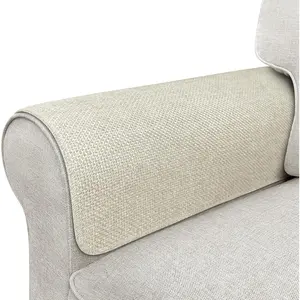 Couch Arm Covers,  Armrest Cover for Sofa, Armchair, Loveseat, Non-Slip Recliner Arm Cover, Sofa Arm Covers, Headrest Covers, Arm Chair Covers Set of 2 (Beige, 24"x20")