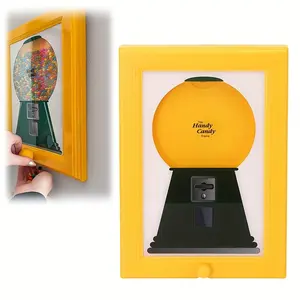 A square photo frame designed to hang on the wall, equipped with a candy dispenser. Perfect for displaying photos while providing easy access to candies, nuts, and pet treats. A wonderful Christmas gift Home Decor Accessory