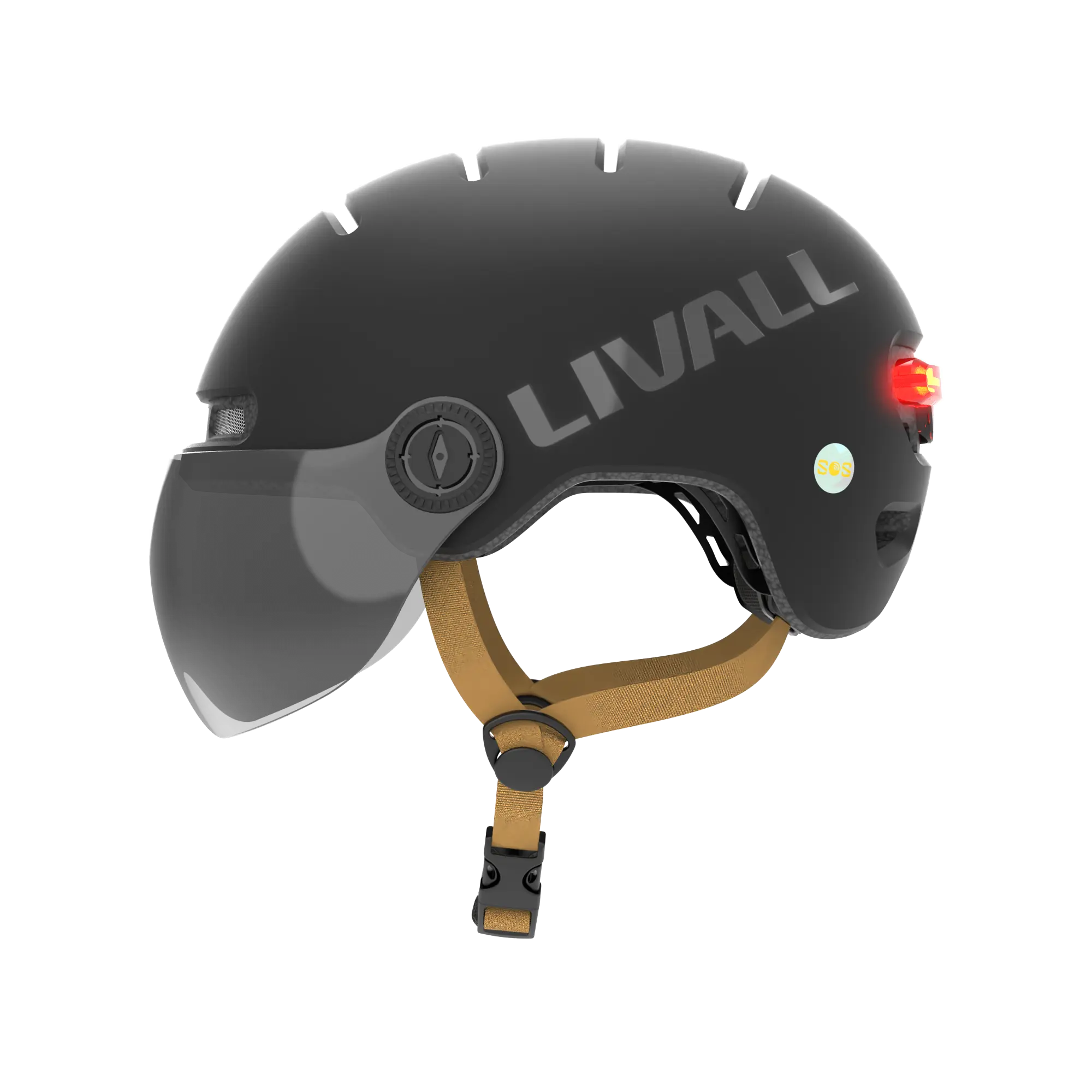Livall L23 Helmet with Reflective Design Three LED Light Modes Smart Lighting Functions for Enhanced Safety and Comfort