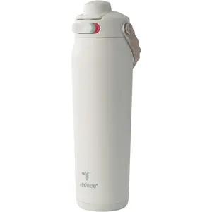 REDUCE Aura Vacuum Insulated 26 oz Water Bottle - Leak-Proof & Chug Spout for Quick Hydration - Keeps Drinks Cold for 30 Hours - Removable Handle for Travel or Gym - Soft Sit Base - Unbleached