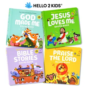 Hello 2 Kids Christian Sound Books - Interactive Learning Musical Books for Children | Perfect Baptism and Christmas Gifts for Kids, Toddlers, and Babies | High-Quality Audio and Durable Design