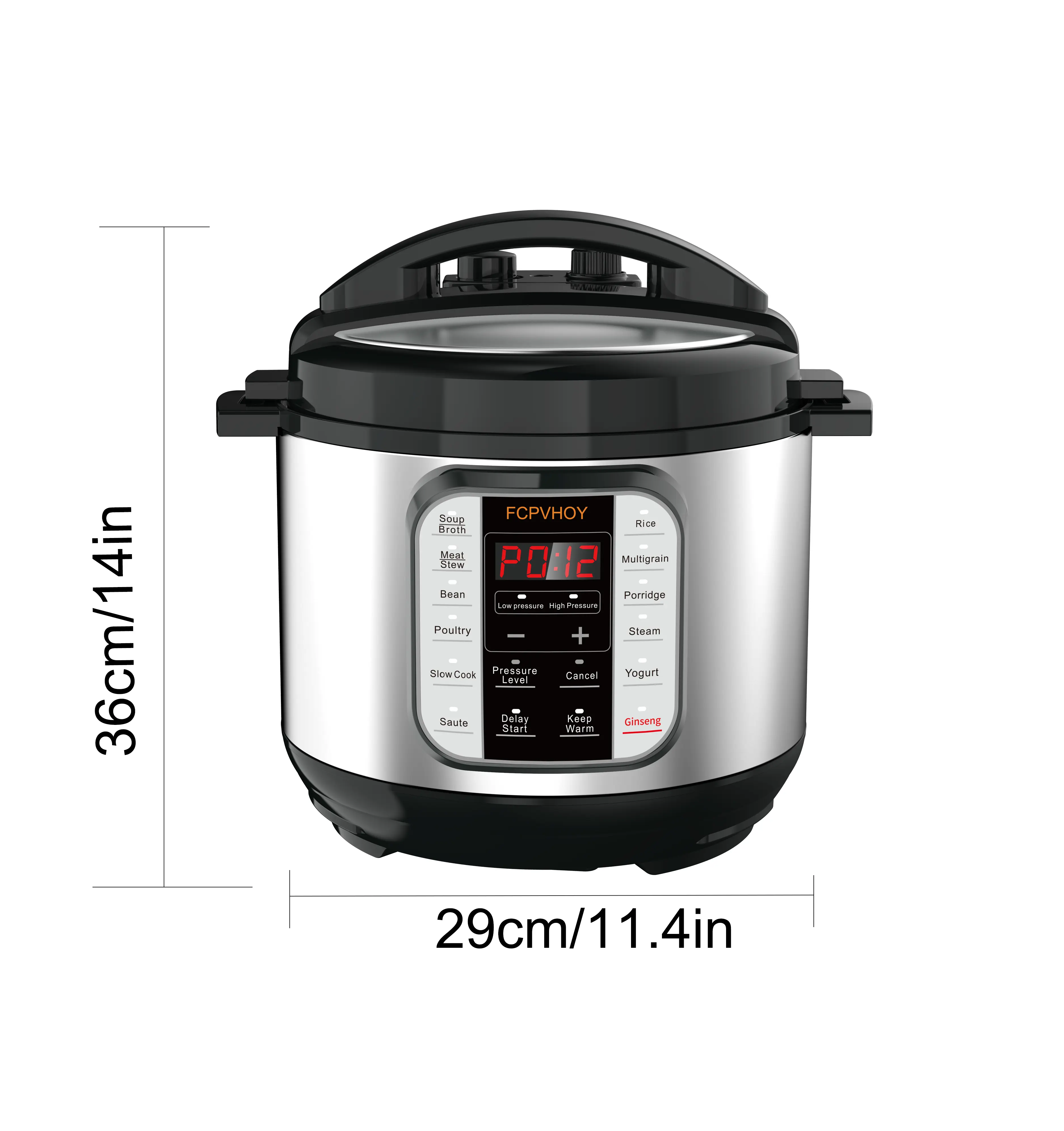 6-Qt Whisper Quiet Electric Pressure Cooker - Instant Multi Cooker with 12 Cook Modes, 304 SS, Full Touch Control, Unique Exhaust Valve, Slow Cook, Steam, Sauté, Yogurt, Warm, Sterilize Functions for Porridge, Family Meals, Batch Cooking, Pressurecooker