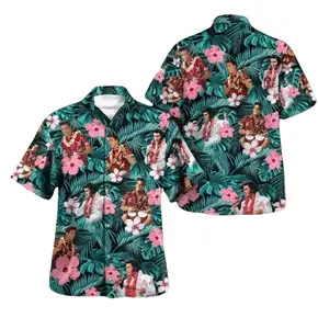Elvis Presley Hawaiian Shirt, Print Elvis Presley Lovers Hawaiian Shirt Menswear, Aloha Vibes Beach Shirt, Gift for Men Women
