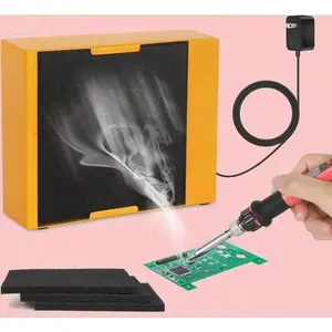 12V Portable Fume Extractor - Smoke Absorber for Soldering & DIY Projects - Compact Desktop Fan with Adjustable Speed - Effective Smoke Removal for Stained Glass & Laser Work - Quiet Operation & Easy to Clean tools  monitors welding  cart turbo trigger