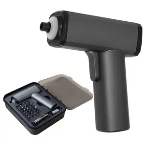 Kaitnax Black USB Small 3.6V Electric Screwdriver Set - 20 Pieces for Home Repair, LED Front Light & Power Display Light Drill Portable tools gadgets Cordless Hardware tools gadgets Handle