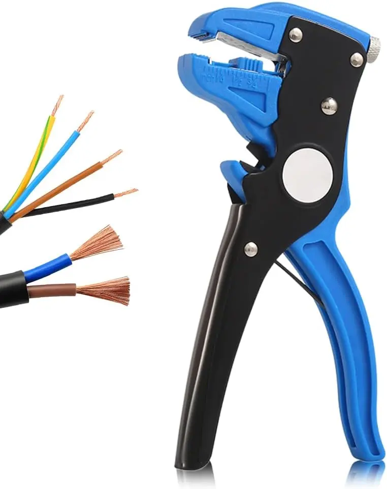 VIWAVE Quick Stripper - 2 in 1 Automatic Wire Stripper and Cutter for Electronic and Automotive Repair, Eagle Nose Pliers (Blue 1PCS)