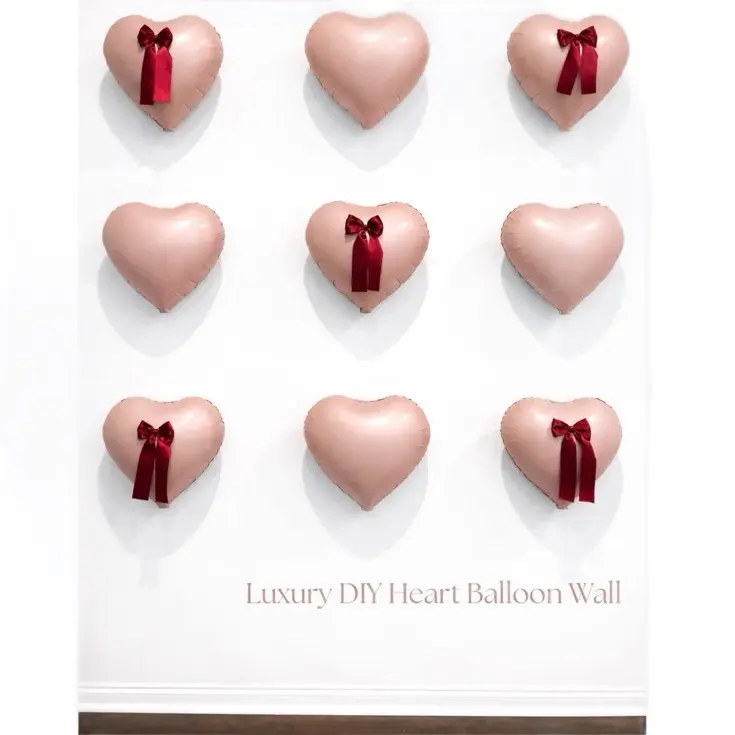 Luxury DIY Heart Balloon Wall Kit | Valentine’s Party Backdrop