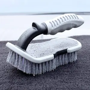 Car Wash Foot Mat Brush, Hard Bristle Cleaning Brush for Wheel Rims and Tires, Specialized Dirt Removal Tool, Automotive Care Essentials