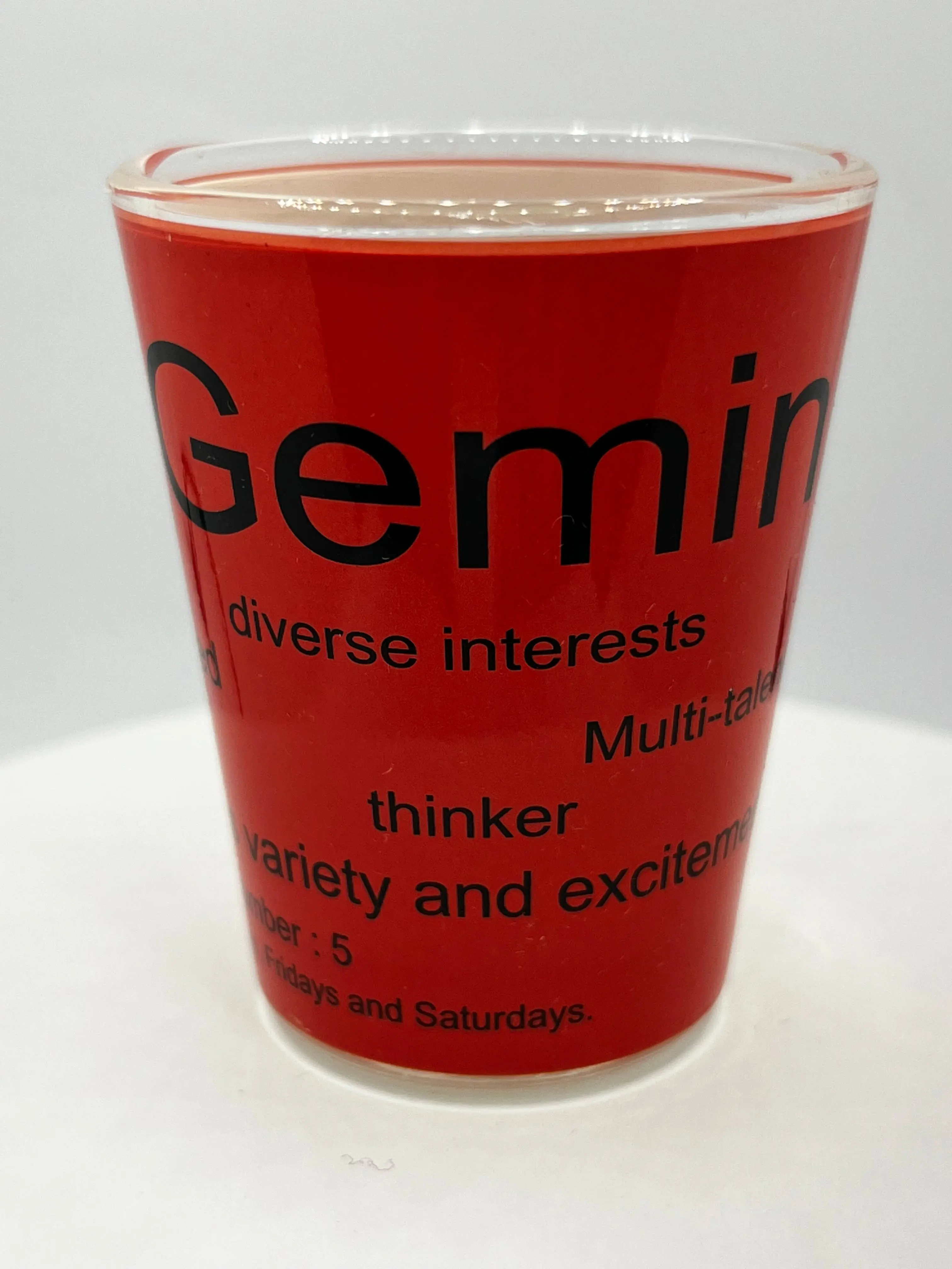 "Gemini" Zodiac Shot Glass 2 Oz Best Seller