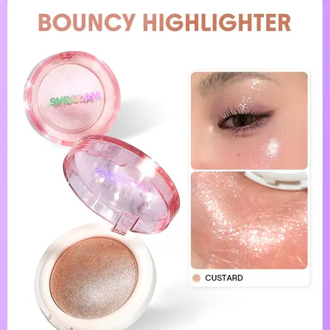 【FREE SHIPPING】SHEGLAM Glowchi Bouncy Highlighter Mochi Texture Shimmer No Fallout Pressed Powder Face Makeup Long Lasting