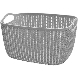 Storage basket organizer with handles | storage box, gray, spice box, vegetable basket Lightweight