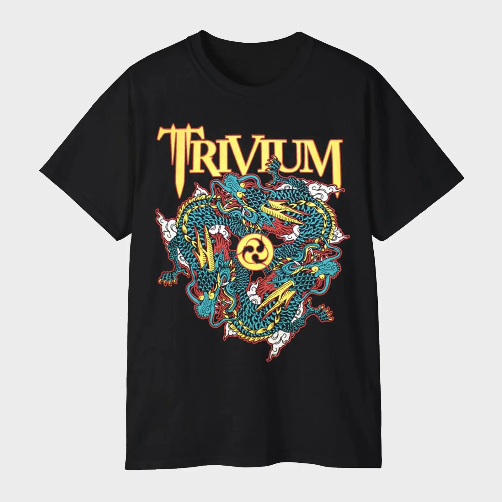 Trivium Dragon Circle Pit T-Shirt – Vintage Heavy Metal Graphic Tee Gift for Fans