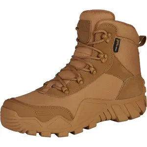 FREE SOLDIER Men's Waterproof Hiking Boots Tactical Work Boots Outdoor Lightweight Military Boots