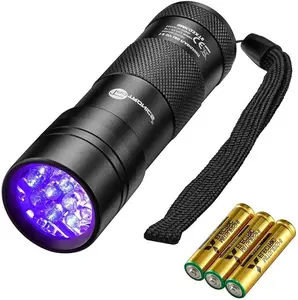 12 LED Handheld Black Light, Black Light UV Flashlight, Small UV Lights 395nm, Portable Pet Stain Detector for Dog Urine Scorpions Bed Bugs