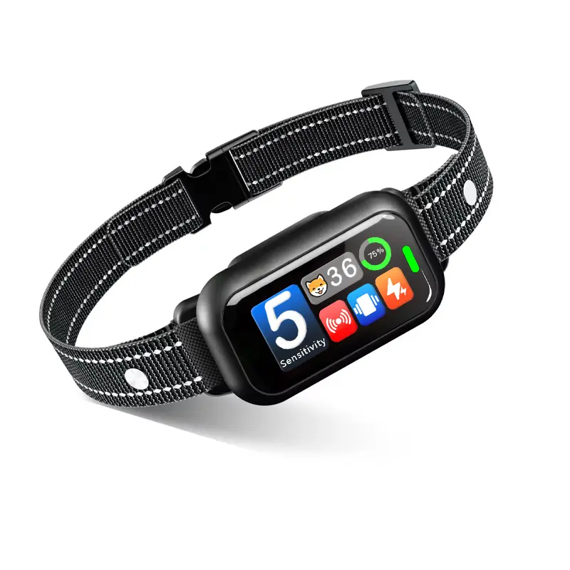 Hot Selling Anti-Bark Dog Collar Adjustable Smart Pet Nylon E-Shock Collar for Dogs