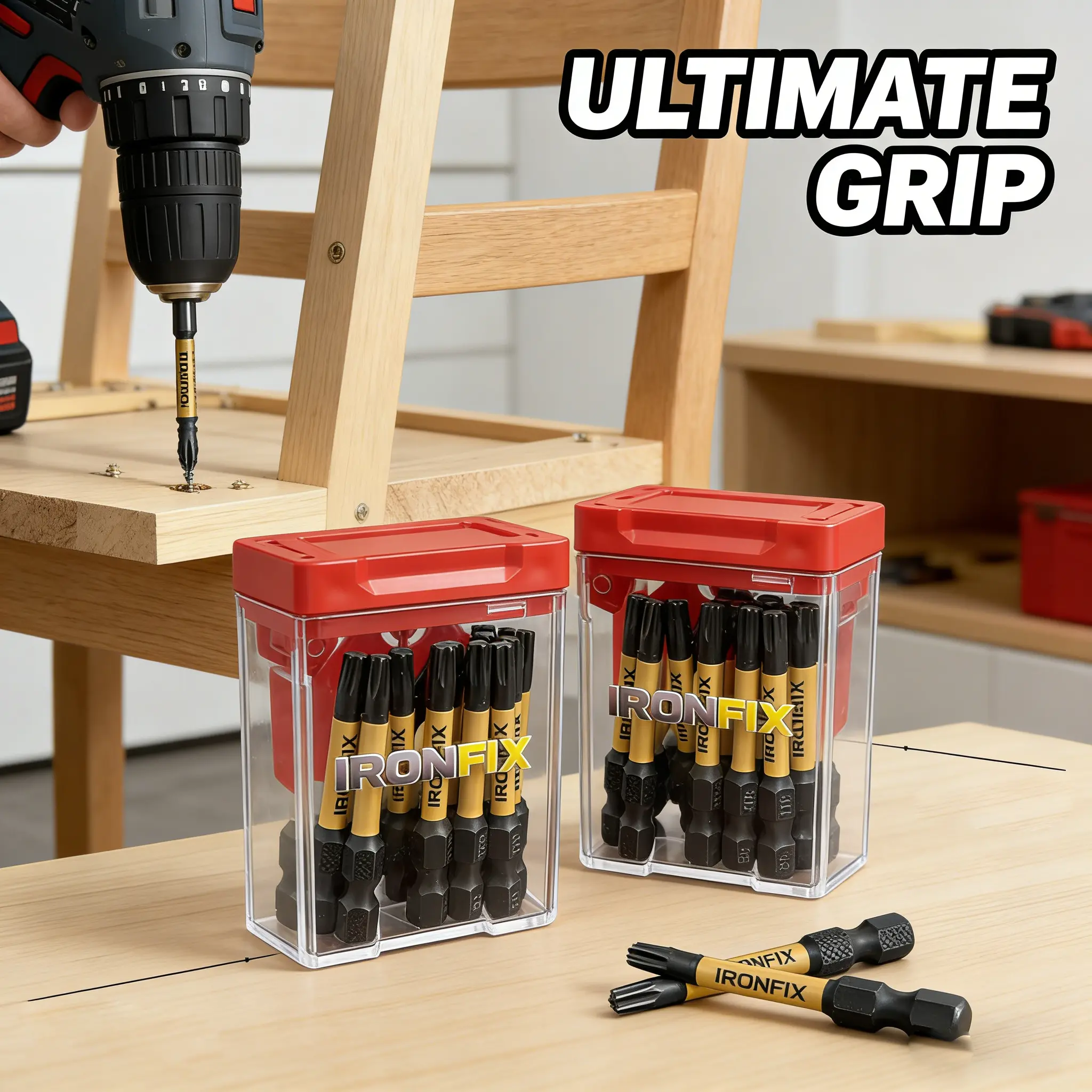 IRONFIX Customized Box Torx Screwdriver Set - 20-Piece Impact Tools with S2 Steel 50mm (2in) High Hardness Corrosion-Resistant Bits, 15x5 Extension Socket, T25x15 & T30x5 Sizes, Shock-Absorbent Precision Tips Head for Repair