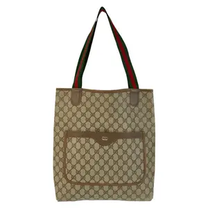 Pre-owned GUCCI Canvas Shoulder Bags GG Supreme 2way Tote Bag