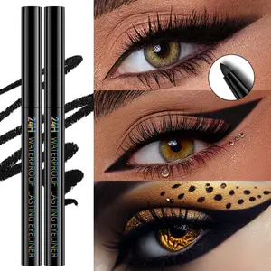 1/2/5pcs Eyeliner Gel Pen Set, High Pigment Long-Lasting Smudge-Proof, Bold Eye Makeup, Easy Glide Formula, Perfect Wings,
