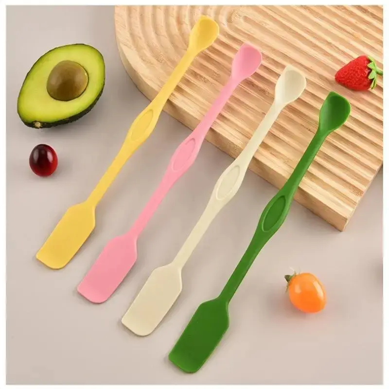 2 in 1 Silicone Spatula Spoon, Silicone Cooking Spoon, 4 Count Multifunctional Mini Scraper, Baking Tool, Kitchen Baking Tool, Kitchen Utensils for Home Use