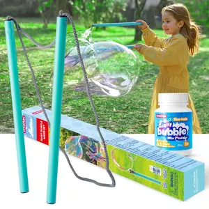 SYNCFUN Giant Bubble Wand Kit (3-Piece Set) with Concentrate Solution-Up to 3.5 Gallons, Big Bubble Wand Set with Mix Powder, Outdoor Toy for Kids, Boys, Girl, Party, Summer