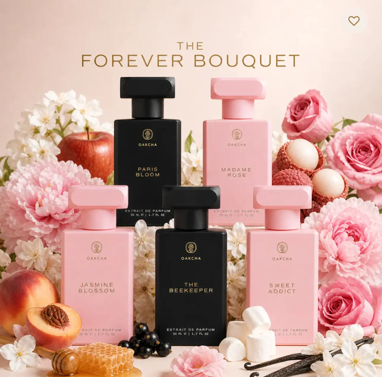 The Forever Bouquet | Mother’s Day bundle - Madame Rose, Paris Bloom, Jasmine Blossom, Sweet Addict, The Beekeeper