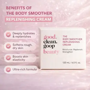 Good Clean Goop The Body Smoother Replenishing Cream 4 Oz - Deeply Hydrates Replenishes Softens Rough Dry Skin Boosts Elasticity Ultra Rich Formula