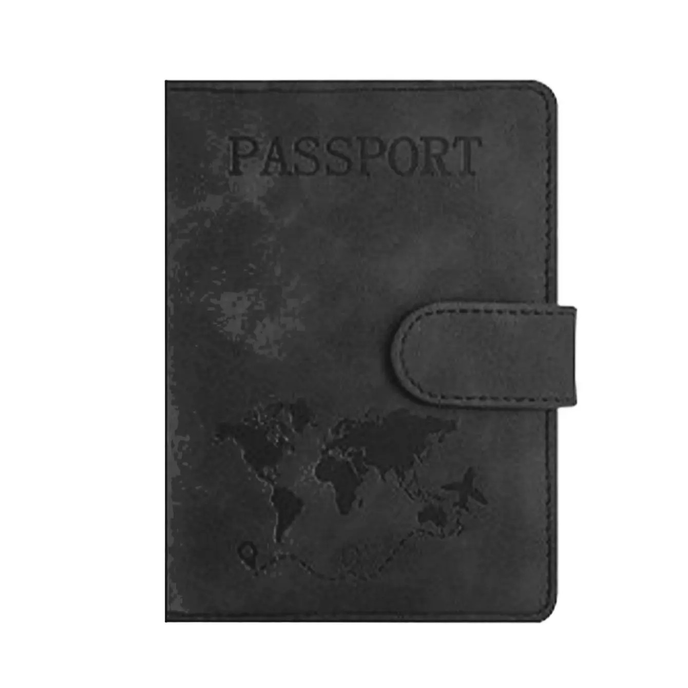Multi-Card PU Passport Holder, Passport Book Holder, Passport Wallet, Passport Cover, Passport Protector, Passport Sleeve, Snap Closure Faux Leather Interior, Minimalist Travel Accessory, Convenient Document Storage, Vacation Essentials