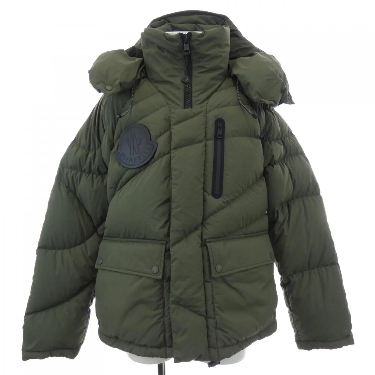 Pre-owned MONCLER Nylon Small Leather Goods Genius PHARRELL WILLIAMS CHESTNUT Down Jacket