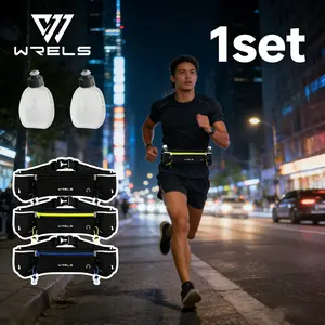Wrels 180ML Outdoor Portable Waist Bag Set, Arc-Shaped Water Bottle Holder, Marathon Running Sports Fitness Belt Pouch
