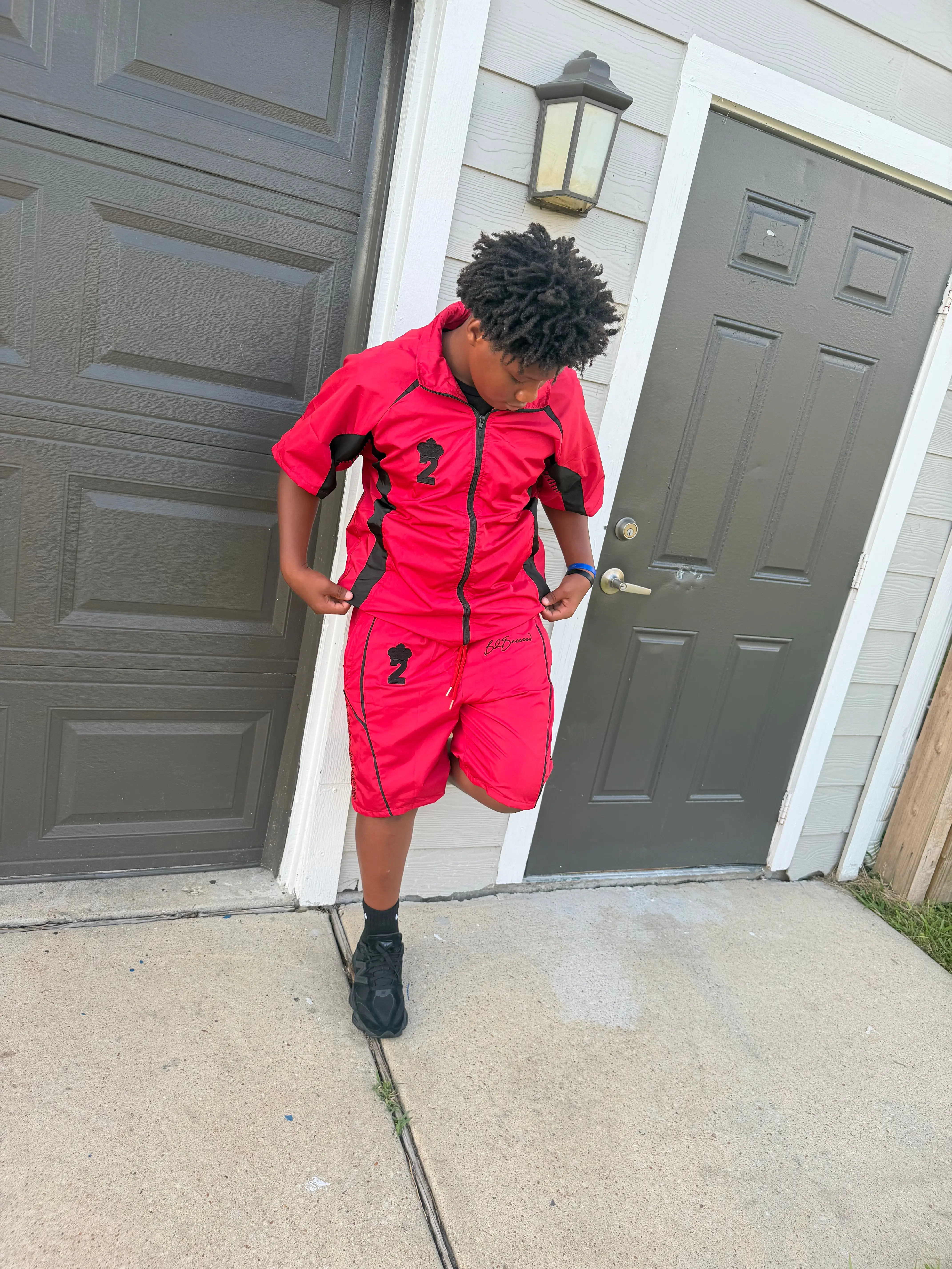 Believe2Succeed Windbreaker Short Set