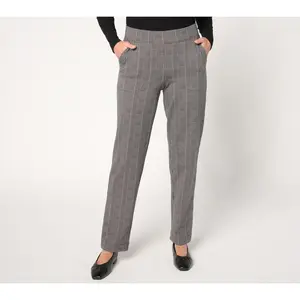 Denim & Co. Regular Any Day Duo Stretch Straight-Leg Pants