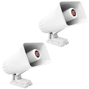 5 Core 6 Inch PA Horn 200W Loud Speaker Pair Bull Horn Loud Audio 8Ohm All Weather Indoor Outdoor