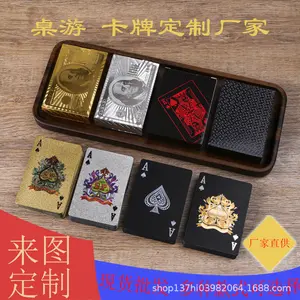 In Stock Gold Foil Playing Cards Luxury Gold Thick Waterproof Poker Party Game Cards Creative Texas Hold'em